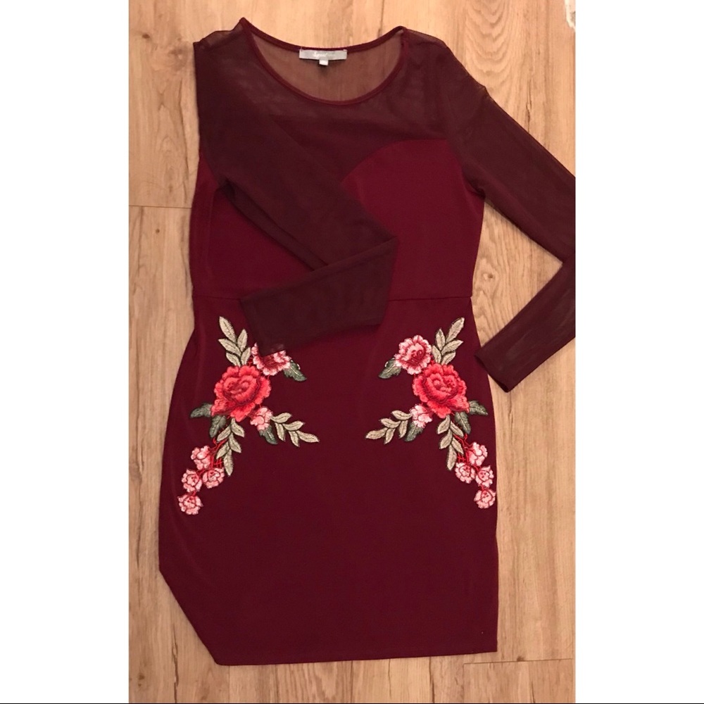 Burgundy dress